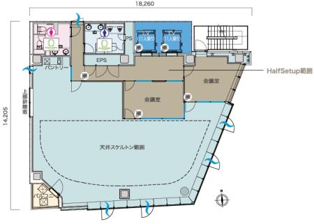 京橋宝町ＰＲＥＸ基準階間取り図