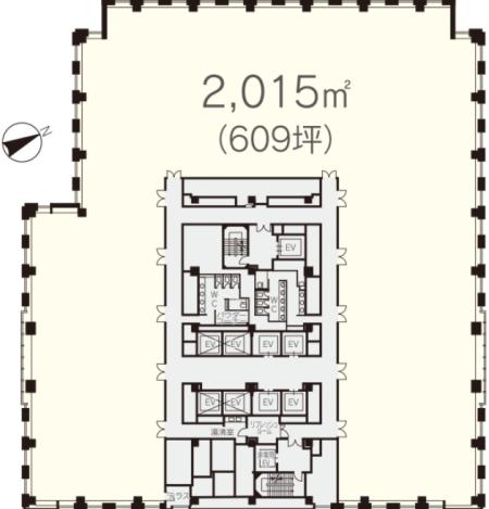霞が関コモンゲート西館基準階図面