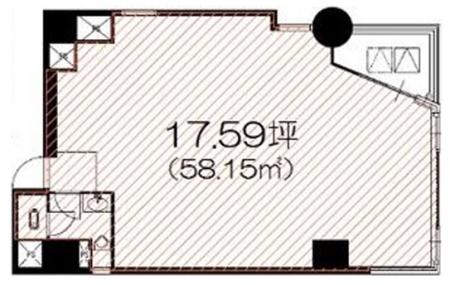 八丁堀２１８５基準階間取り図