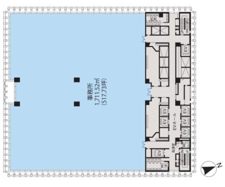 経団連会館基準階図面