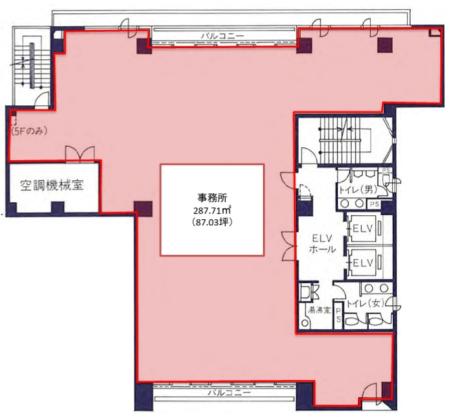 楠和日本橋ビル基準階図面