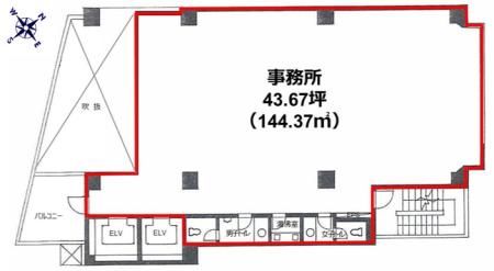 SHIBUYA EAST BLDG.基準階図面