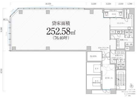 ＰＭＯ八丁堀Ⅴ基準階図面