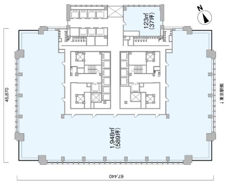 丸の内ビルディング基準階図面