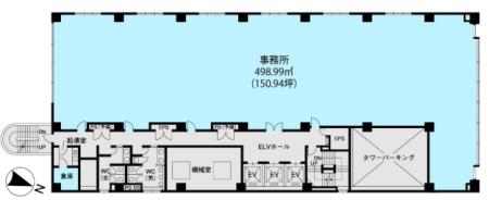 JPR市ヶ谷ビル基準階図面