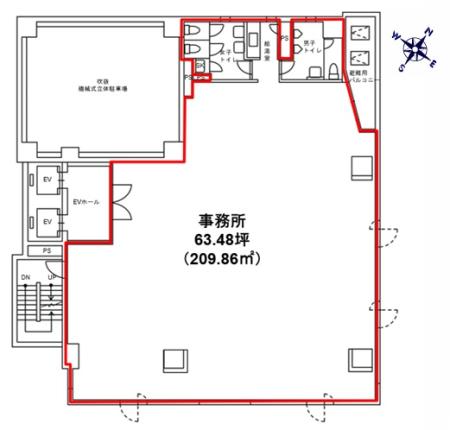芝浦TYビル基準階図面