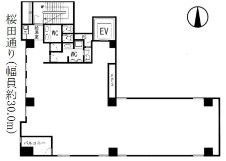 MAビル三田Ⅱ基準階図面