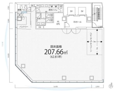 PMO平河町基準階図面