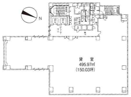 小伝馬町新日本橋ビルディング基準階間取り図