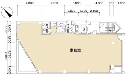 唐木ビル基準階間取り図