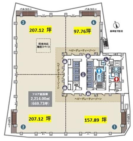 麹町弘済ビルディング基準階間取り図