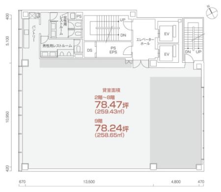 ＰＭＯ八丁堀基準階図面