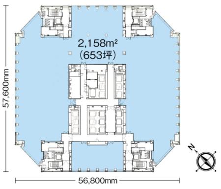 東京オペラシティ基準階図面