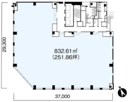 菱進御成門ビル基準階図面