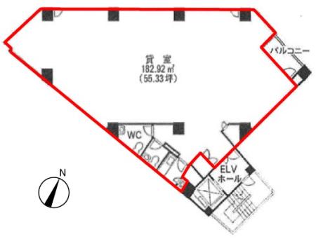 辰ビル基準階間取り図