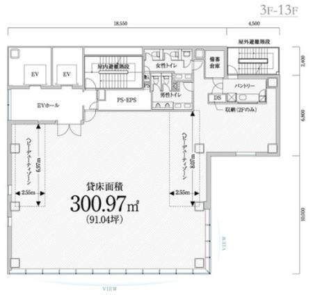 PMO渋谷基準階図面