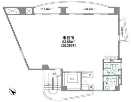 NBC飯田橋ビル基準階図面