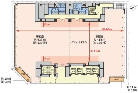 第一生命京橋キノテラス基準階間取り図