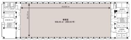 日比谷セントラルビル基準階間取り図
