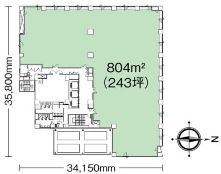 日本生命立川ビル基準階図面