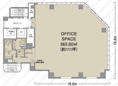 BIZCORE西新橋基準階図面