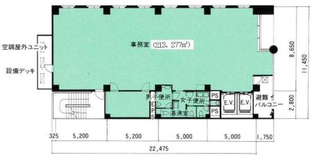 はごろもビル基準階間取り図