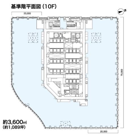 丸の内パークビルディング基準階図面