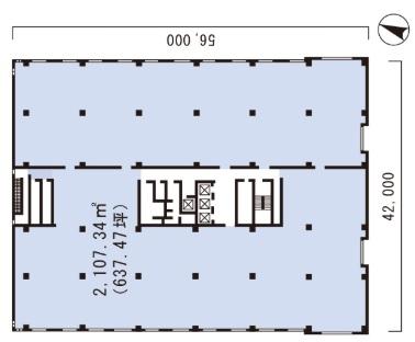 ウノサワ東急ビル基準階図面