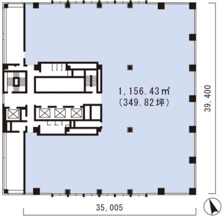 恵比寿ビジネスタワー基準階図面