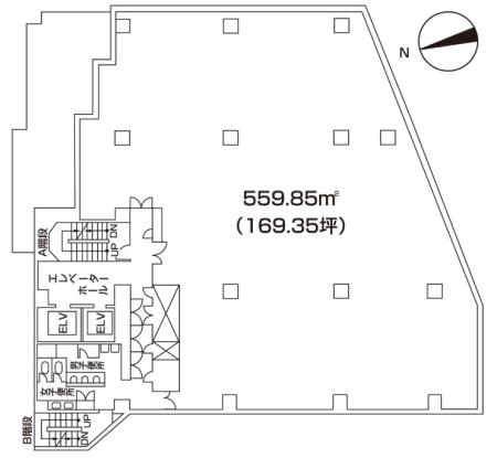 クリスタルパークビル基準階間取り図