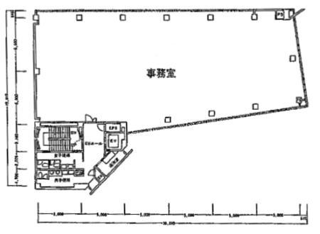 六本木三河台スクエア基準階間取り図