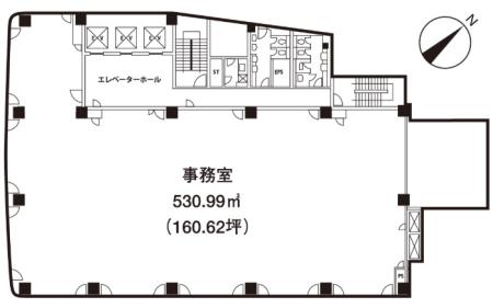 国際箱崎ビル基準階間取り図
