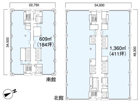 有楽町電気ビル基準階図面