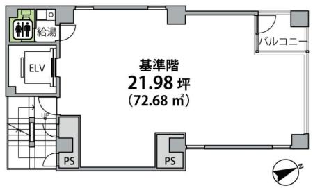 日比谷パークビル基準階間取り図