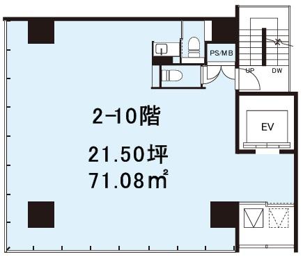 NLC新大阪サウスビル基準階図面