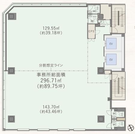 T-PLUS八丁堀基準階図面