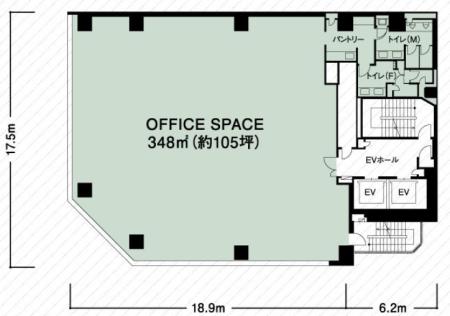 BIZCORE渋谷基準階図面