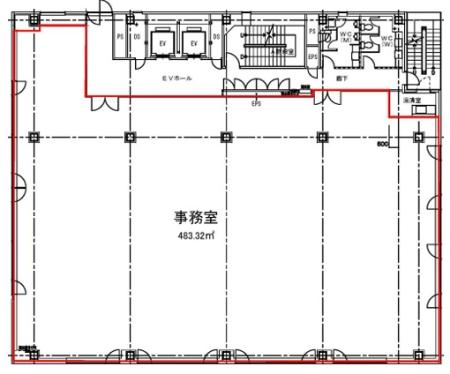 深川三和ビル基準階間取り図