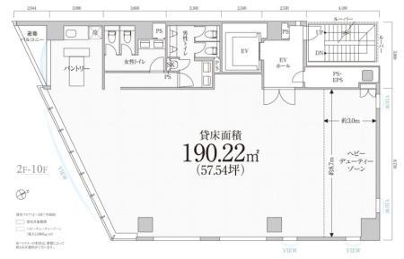 ＰＭＯ八丁堀Ⅲ基準階図面
