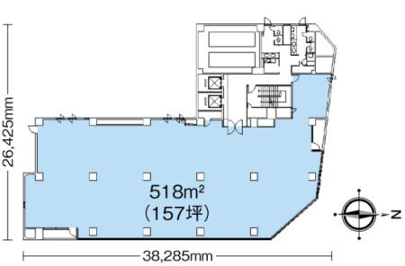日本生命渋谷ビル基準階図面