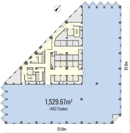 城山トラストタワー基準階間取り図