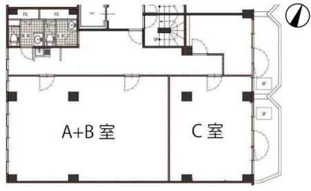 玉柳・テシコ六番町ビル基準階図面