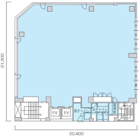 入船ニッコンビル基準階間取り図