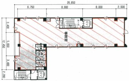 田町ハラビル基準階間取り図