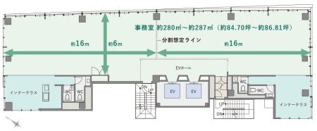 T-PLUS日本橋小伝馬町基準階図面