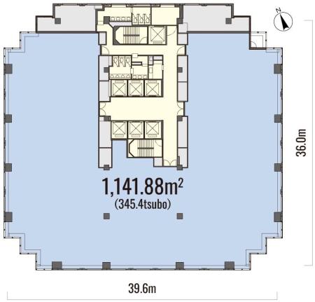 大崎ＭＴビル基準階間取り図