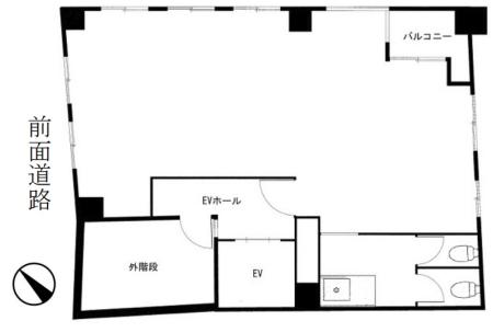 浜町アクセスⅡビル基準階図面