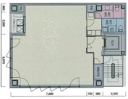 マオビル基準階間取り図