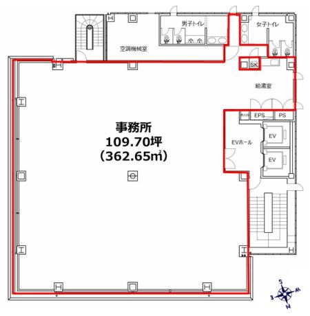 化学会館基準階図面