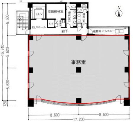 三田ネクサスビル基準階間取り図